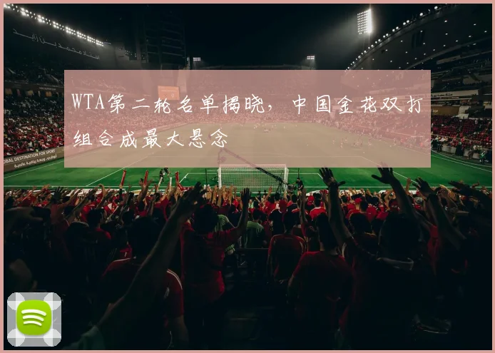 WTA第二轮名单揭晓，中国金花双打组合成最大悬念